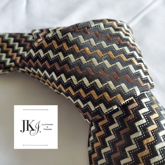 Knights Bridge Men's Neckties Polyester Brown Classic - Picture 3 of 8